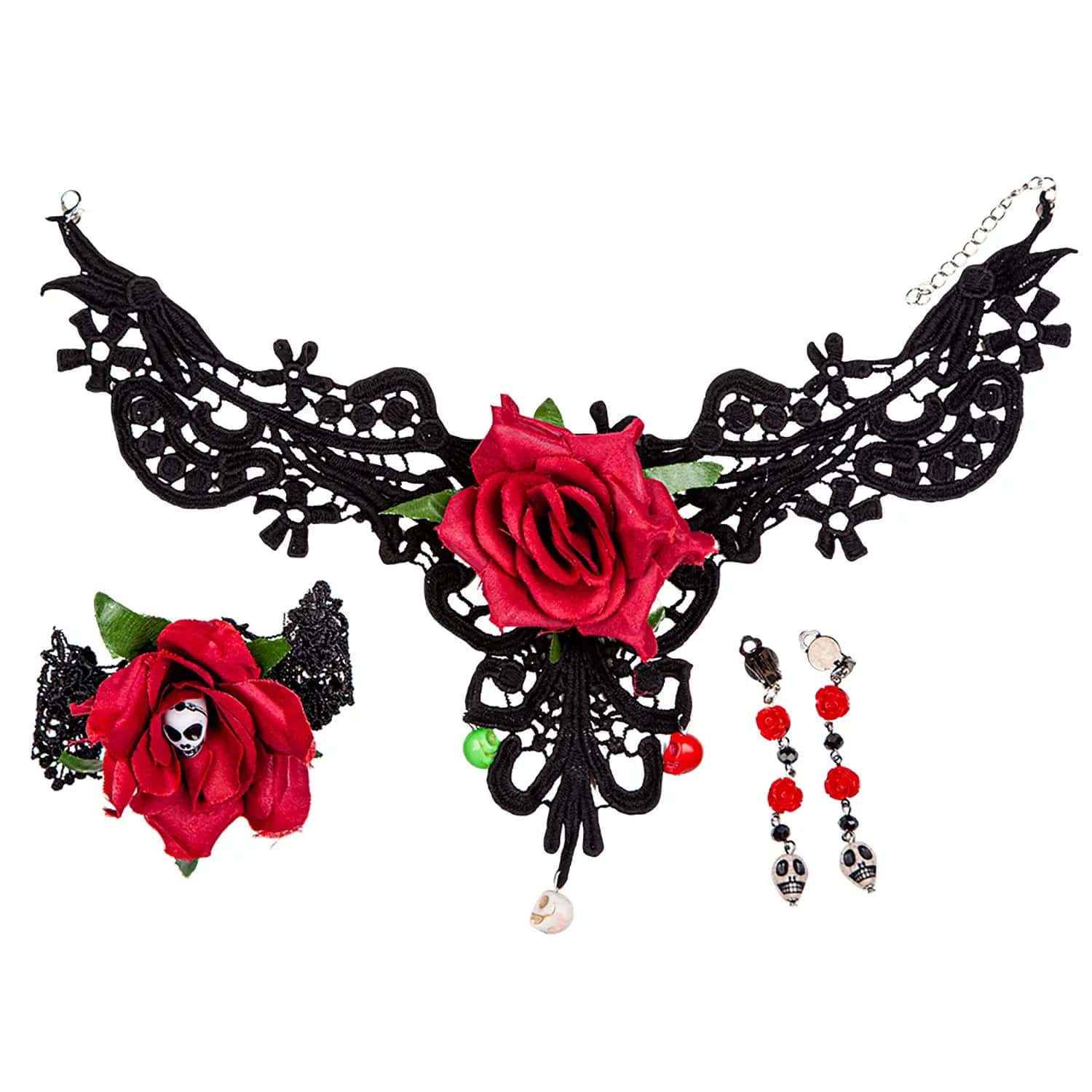 buy-cheap-wholesale-4-piece-day-of-the-dead-set-roses-veil-earrings-choker-corsage-fashion_1.webp